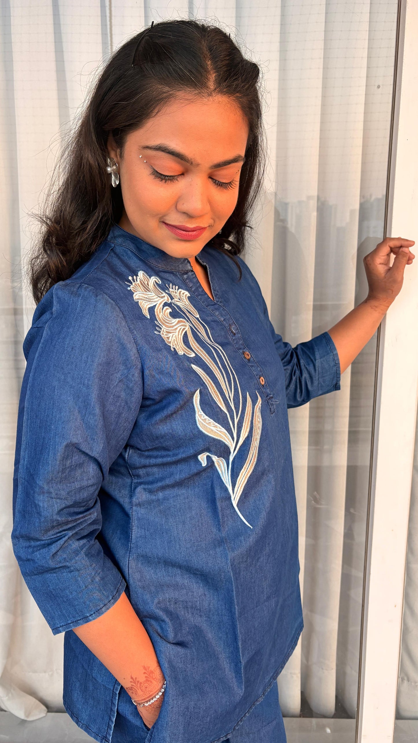 "NAYRA"- Denim Short Kurti