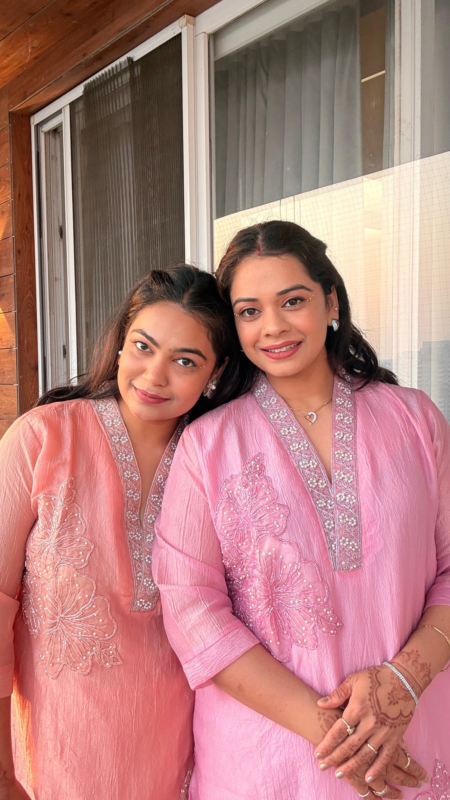 "MYRA"- Blush Pink Patchwork Co-ord Set