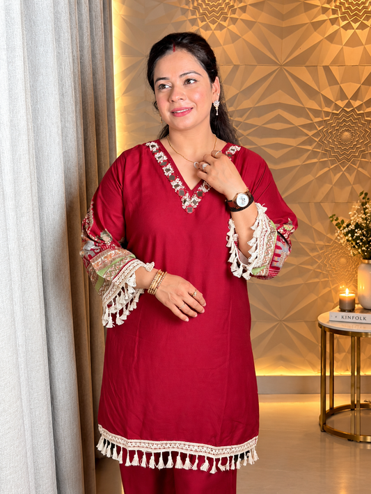 "MORA"- Traditional Elephant Printed Co-Ord Set