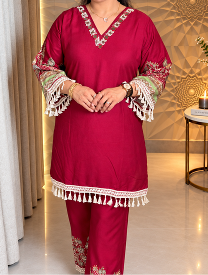 "MORA"- Traditional Elephant Printed Co-Ord Set