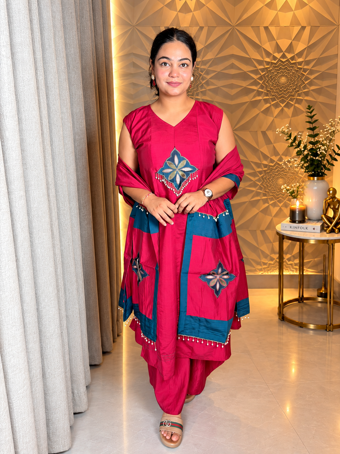 "NERINA"-  Floral Embroidery Motif Suit Sets