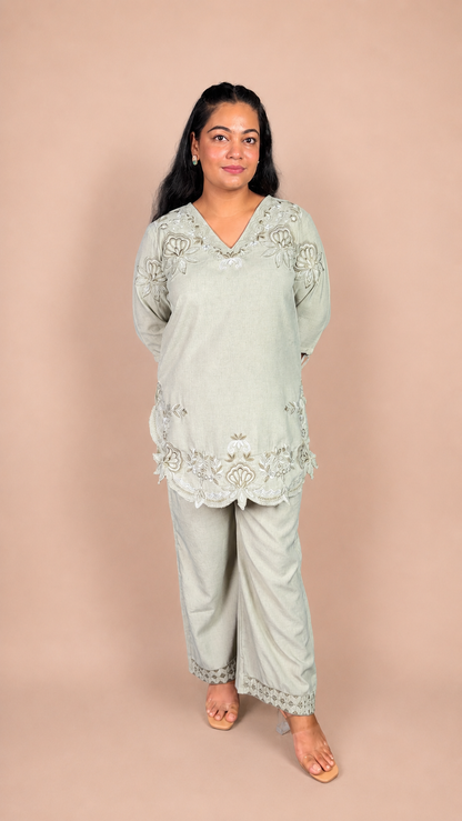 "HANIA"- Thread Embroidered Co-ord Set