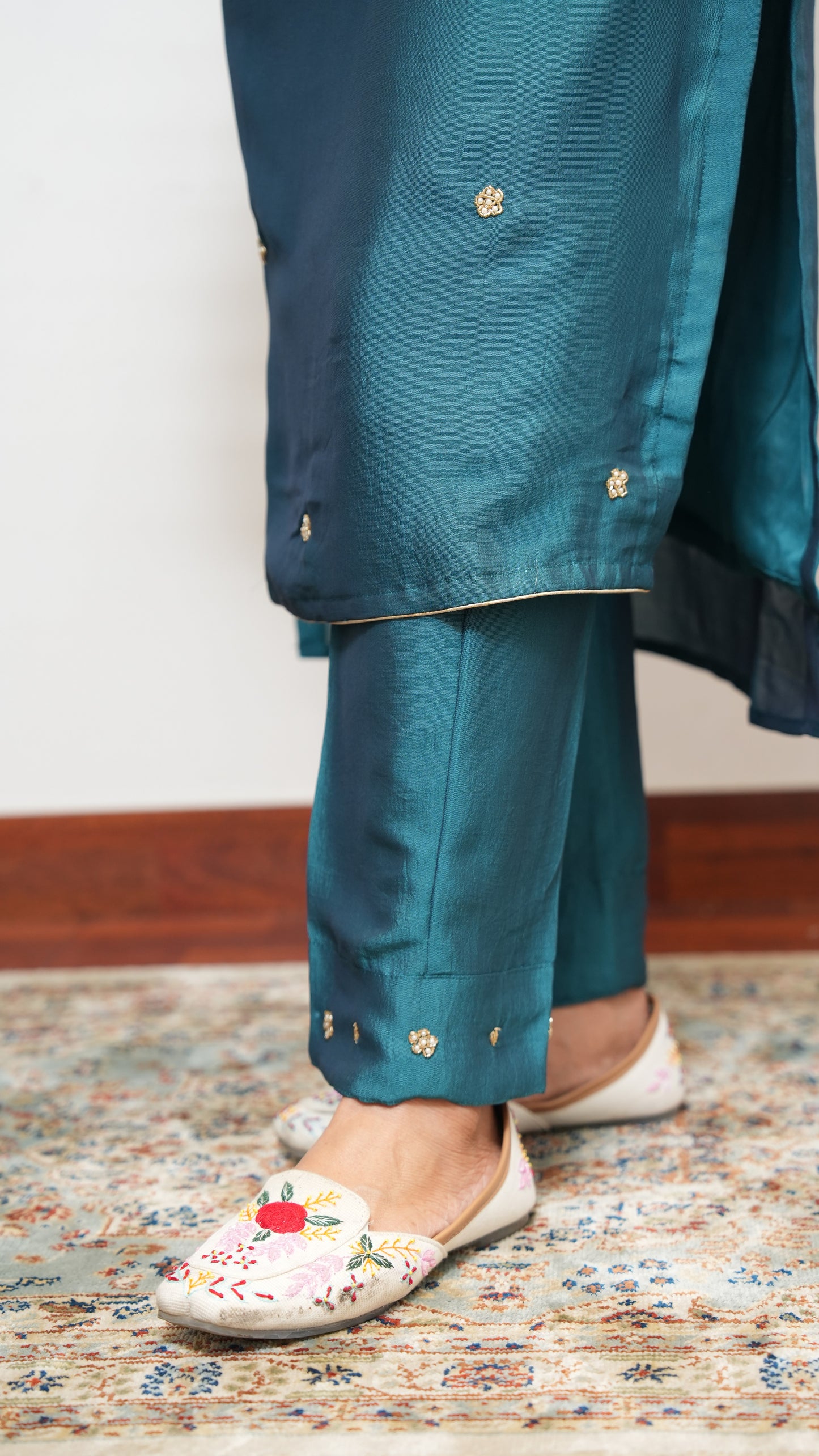 "RIVA" - Teal Suit set with Dupatta