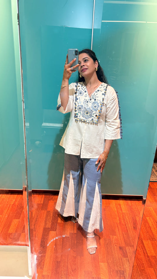 "ANAIYA" - Panelled Bell bottom Co-ord set