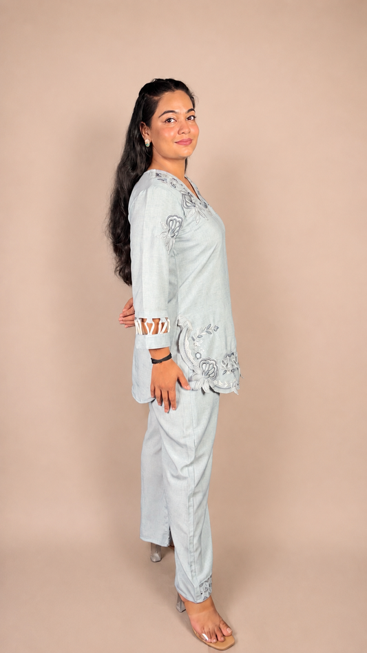 "HANIA"- Thread Embroidered Co-ord Set