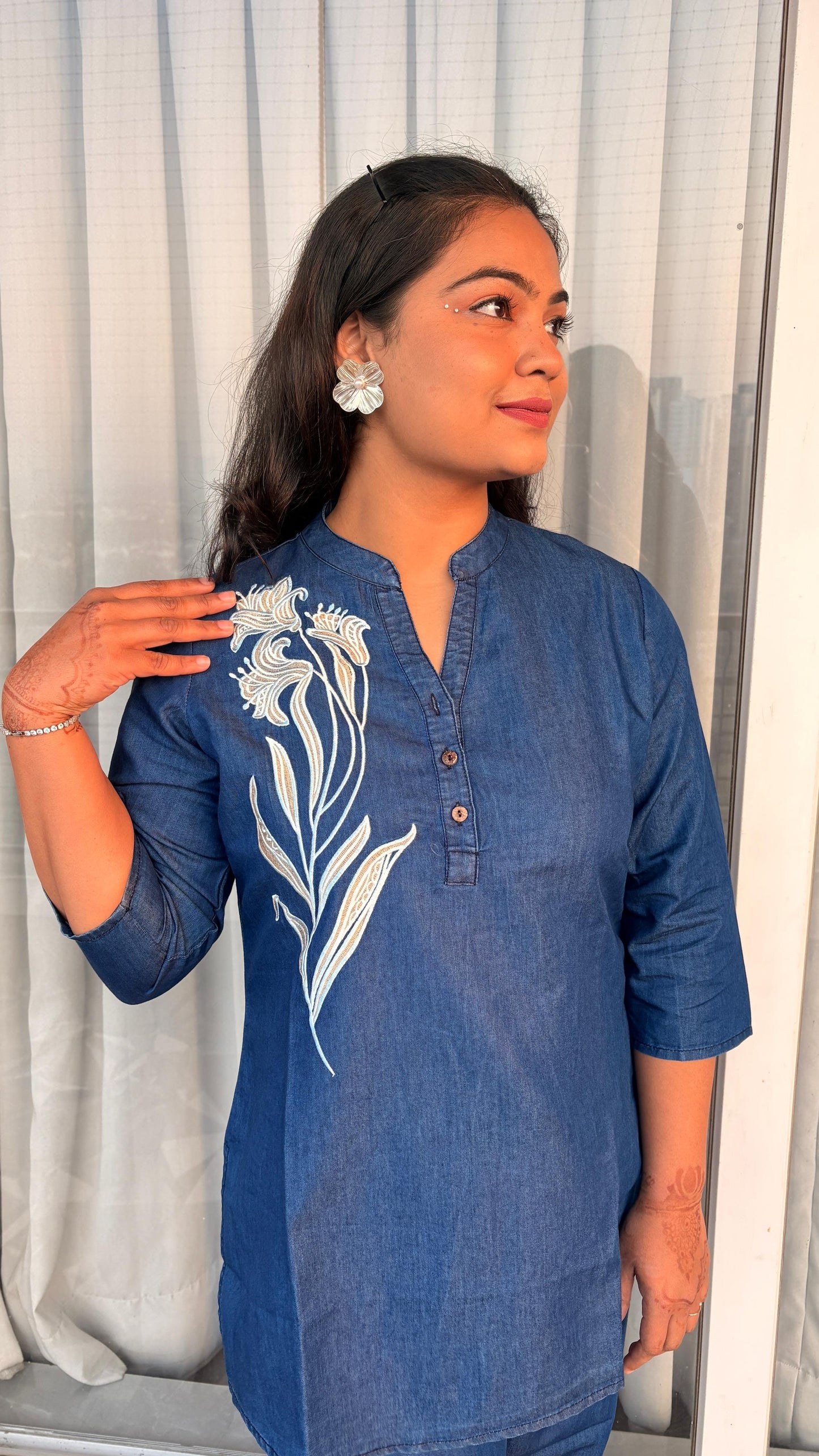 "NAYRA"- Denim Short Kurti