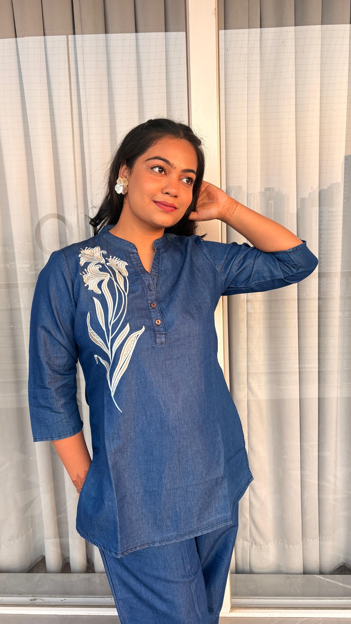 "NAYRA"- Denim Short Kurti