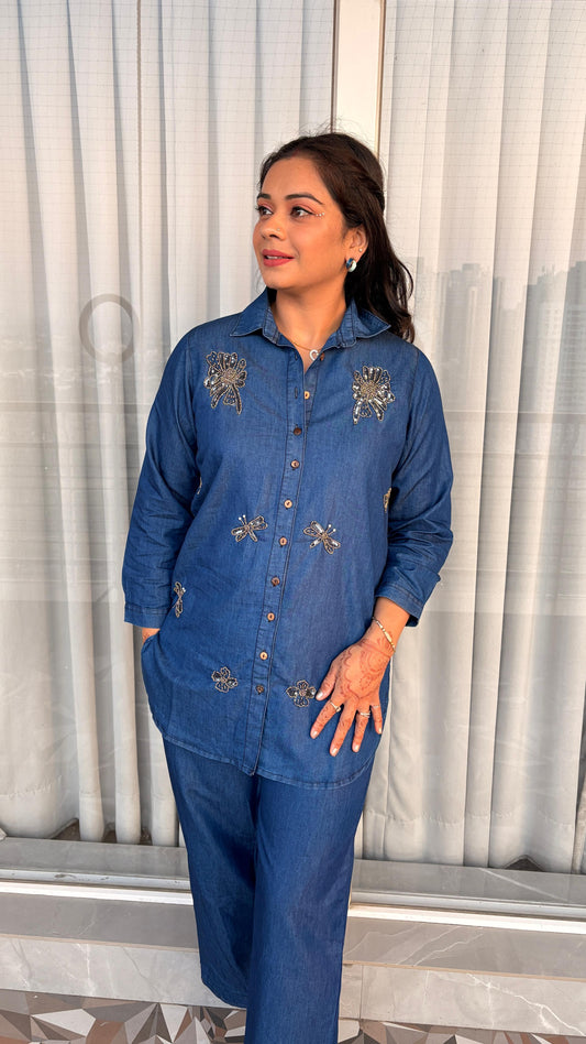 "AAYRA"- Denim Co-ord Set