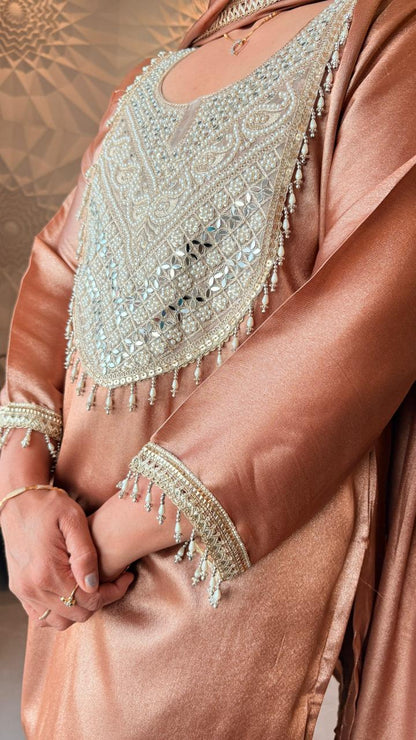 "ZERINA"- Bronze Gold Festive Suit Set