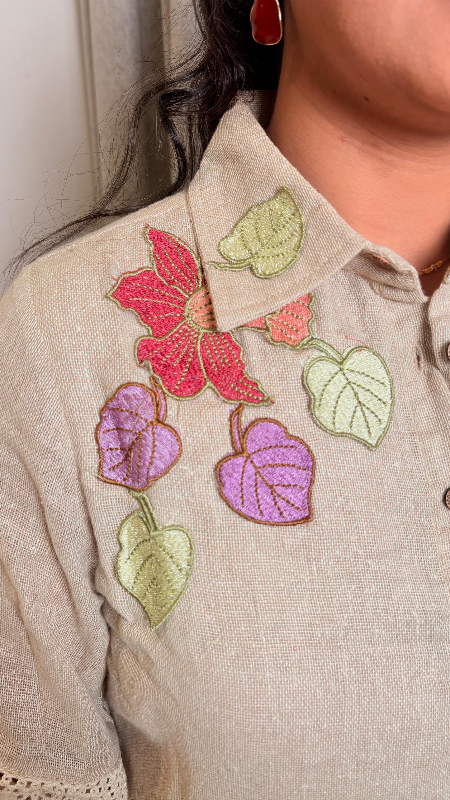 "Zuri"-Beige Floral Co-ord Set