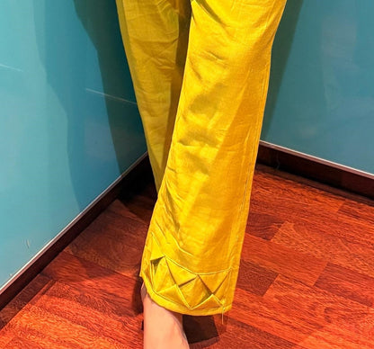 "TANVI"-  Lime Yellow CO-ord Set