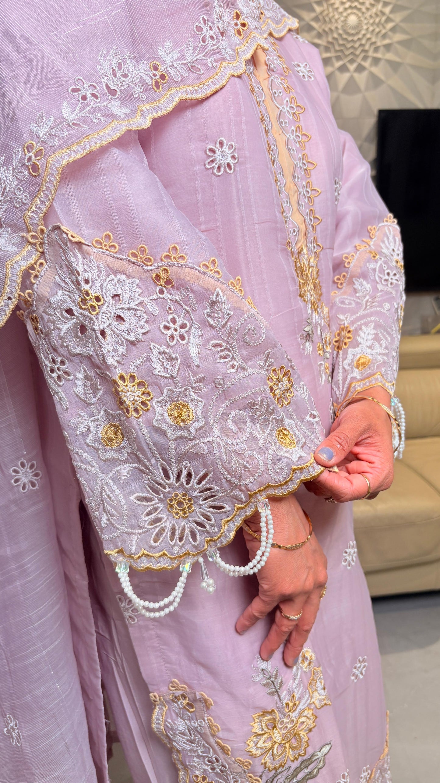 "INARA" -Dusty Rose Pakistani Suit Set