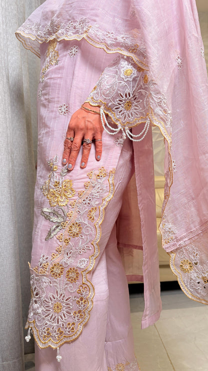 "INARA" -Dusty Rose Pakistani Suit Set